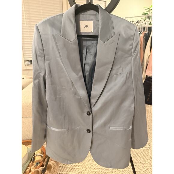 NWT– RTA Single Breasted Blazer | Dusty Blue (Size 34) – Italian-Made Oversized - Picture 3 of 5